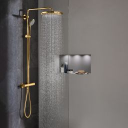 Grohe Euphoria System 310 zestaw prysznicowy ścienny termostatyczny z deszczownicą cool sunrise 26075GL0