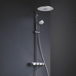 Grohe Euphoria System SmartControl 310 Duo zestaw prysznicowy ścienny termostatyczny z deszczownicą chrom/biały 26507LS0