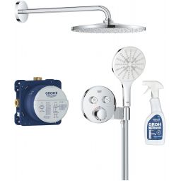 Grohe Precision Smartcontrol zestaw prysznicowy podtynkowy termostatyczny z deszczownicą chrom 34877000 + środek czyszczący GrohClean GRATIS