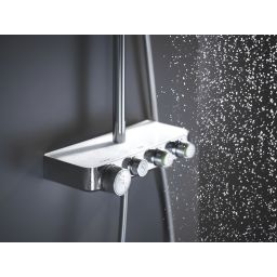 Grohe Euphoria SmartControl System 310 Cube Duo zestaw prysznicowy ścienny termostatyczny z deszczownicą chrom/biały 26508LS0