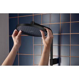 Hansgrohe Activera S zestaw wannowo-prysznicowy ścienny termostatyczny z deszczownicą czarny 28083670