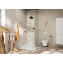 Hansgrohe Pulsify S ShowerTablet Select zestaw prysznicowy ścienny termostatyczny z deszczownicą biały mat 24240700