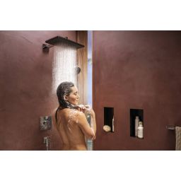 Hansgrohe Raindance Alive Q EcoSmart deszczownica 34,3x21,4 cm prostokątna chrom 24531000