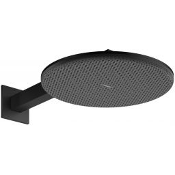 Hansgrohe Raindance Alive S deszczownica z ramieniem 30x30 cm okrągła czarny mat 24540670