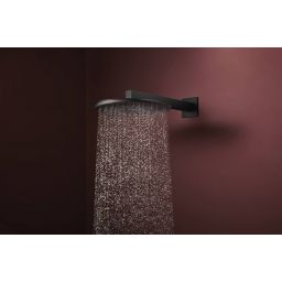 Hansgrohe Raindance Alive S deszczownica z ramieniem 30x30 cm okrągła czarny mat 24540670