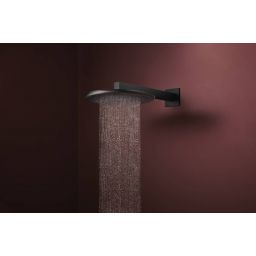 Hansgrohe Raindance Alive S deszczownica z ramieniem 30x30 cm okrągła czarny mat 24540670