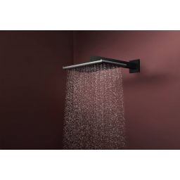 Hansgrohe Raindance Alive Q deszczownica z ramieniem 34,3x21,4 cm prostokątna czarny mat 24550670