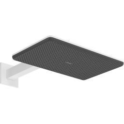 Hansgrohe Raindance Alive Q deszczownica z ramieniem 34,3x21,4 cm prostokątna biały mat 24550700