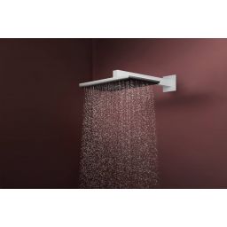 Hansgrohe Raindance Alive Q deszczownica z ramieniem 34,3x21,4 cm prostokątna biały mat 24550700