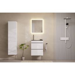 Hansgrohe Raindance Alive Q EcoSmart zestaw prysznicowy ścienny termostatyczny z deszczownicą biały 24591700