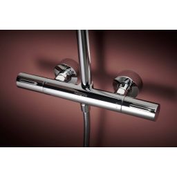 Hansgrohe Raindance Alive S Puro EcoSmart zestaw prysznicowy ścienny termostatyczny z deszczownicą chrom 24593000