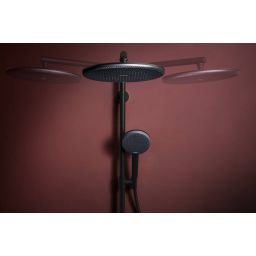 Hansgrohe Raindance Alive S Puro EcoSmart zestaw prysznicowy ścienny termostatyczny z deszczownicą czarny 24593670