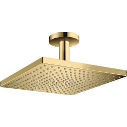 Hansgrohe Raindance E deszczownica 30 cm kwadratowa z ramieniem sufitowym złoty optyczny polerowany 26250990