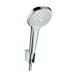 Hansgrohe Croma Select E zestaw prysznicowy ścienny biały/chrom 26413400