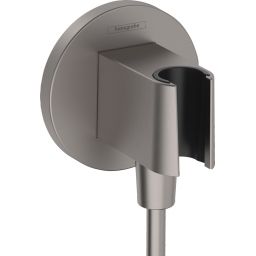 Hansgrohe FixFit S przyłącze kątowe z uchwytem prysznicowym czarny chrom szczotkowany 26888340