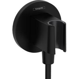 Hansgrohe FixFit S przyłącze kątowe z uchwytem prysznicowym czarny mat 26888670