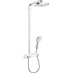 Hansgrohe Raindance Select E Showerpipe zestaw prysznicowy ścienny termostatyczny biały/chrom 27126400