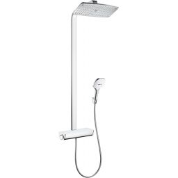 Hansgrohe Raindance Select E Showerpipe EcoSmart zestaw prysznicowy ścienny termostatyczny biały/chrom 27286400