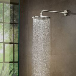 Hansgrohe Raindance S PowderRain deszczownica 24 cm okrągła 240 1jet P z ramieniem ściennym chrom 27607000