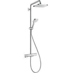 Hansgrohe Croma E Showerpipe zestaw prysznicowy z baterią termostatyczną i deszczownicą chrom 27660000