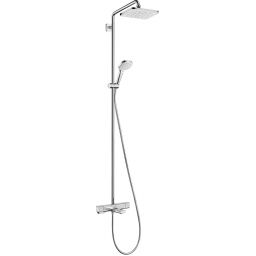 Hansgrohe Croma E zestaw wannowo-prysznicowy termostatyczny z deszczownicą chrom 27687000