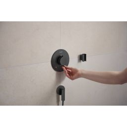 Hansgrohe FixFit Fine S przyłącze kątowe czarny chrom szczotkowany 28882340