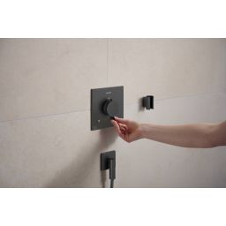 Hansgrohe Ecostat Comfort E bateria wannowo-prysznicowa podtynkowa termostatyczna czarny chrom szczotkowany 33711340