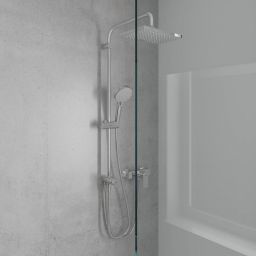 Hansgrohe Vernis Shape zestaw prysznicowy ścienny z deszczownicą chrom 26282000