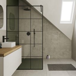 Hagser Agatha Walk-In ścianka prysznicowa 110 cm czarny mat/szkło przezroczyste HGR12000022