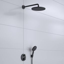 Hansgrohe Croma zestaw prysznicowy podtynkowy termostatyczny czarny mat 27961670