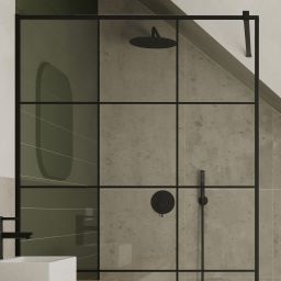 Zestaw Hagser Lisa bateria podtynkowa z deszczownicą 30 cm Mila i kompletem prysznicowym Mia czarny mat HGR21000036