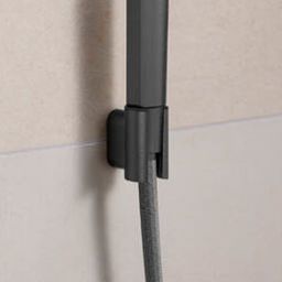 Hansgrohe Porter Fine uchwyt prysznicowy czarny chrom szczotkowany 28885340