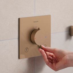 Hansgrohe Ecostat Comfort E bateria wannowo-prysznicowa podtynkowa termostatyczna brąz szczotkowany 33711140