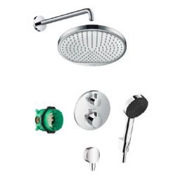 Hansgrohe Crometta zestaw prysznicowy podtynkowy termostatyczny z deszczownicą chrom 88002361