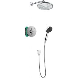 Zestaw prysznicowy  Hansgrohe DuoTurn S podtynkowy z deszczownicą chrom (75418000; 26724000; 27413000; 26457000; 24302000; 01500180)