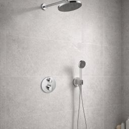 Hansgrohe Ecostat S zestaw prysznicowy podtynkowy termostatyczny z deszczownicą chrom (28056000, 27413000, 15758000, 01800180, 26888000, 28033000, 28276000)
