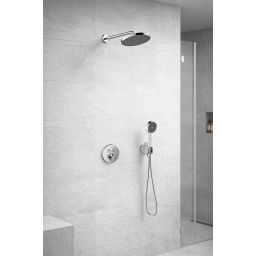 Hansgrohe ShowerSelect S zestaw prysznicowy podtynkowy termostatyczny z deszczownicą chrom (28056000, 27413000, 15743000, 01800180, 26888000, 28033000, 28276000)