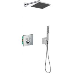 Hansgrohe ShowerSelect zestaw prysznicowy podtynkowy termostatyczny z deszczownicą chrom (28737000, 27413000, 15763000, 01800180, 26889000, 24320000, 28276000)