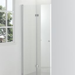 Hagser Carla drzwi prysznicowe 90 cm dwuczęściowe składane chrom błyszczący/szkło przezroczyste HGR40000021