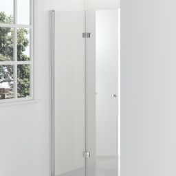 Hagser Carla drzwi prysznicowe 100 cm dwuczęściowe składane chrom błyszczący/szkło przezroczyste HGR50000021