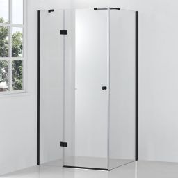 Hagser Gisa kabina prysznicowa 80x100 cm prostokątna czarny mat/szkło przezroczyste HGR16000020