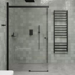 Hagser Frida kabina prysznicowa 80x120 cm prostokątna czarny mat/szkło przezroczyste HGR18000020