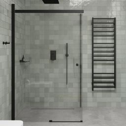 Hagser Frida kabina prysznicowa 90x120 cm prostokątna czarny mat/szkło przezroczyste HGR19000020