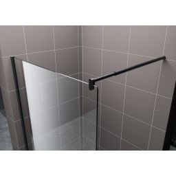 Hagser Bertina Walk-In ścianka prysznicowa 80 cm czarny mat/szkło przezroczyste HGR00000022