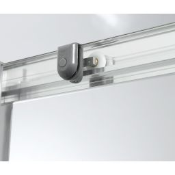 Hagser Ava drzwi prysznicowe 100 cm dwuczęściowe przesuwne chrom błyszczący/szkło przezroczyste HGR10000021