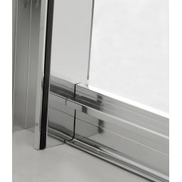 Hagser Ava drzwi prysznicowe 100 cm dwuczęściowe przesuwne chrom błyszczący/szkło przezroczyste HGR10000021