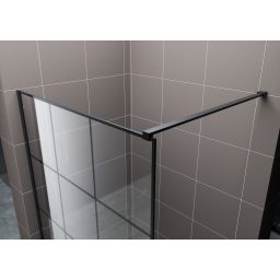 Hagser Agatha Walk-In ścianka prysznicowa 100 cm czarny mat/szkło przezroczyste HGR11000022