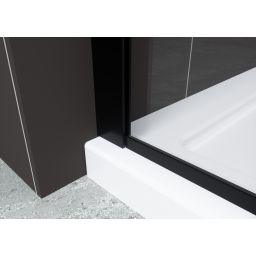 Hagser Agatha Walk-In ścianka prysznicowa 120 cm czarny mat/szkło przezroczyste HGR13000022