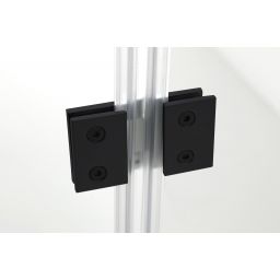 Hagser Gisa kabina prysznicowa 80 cm kwadratowa czarny mat/szkło przezroczyste HGR14000020