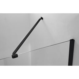 Hagser Gisa kabina prysznicowa 80 cm kwadratowa czarny mat/szkło przezroczyste HGR14000020